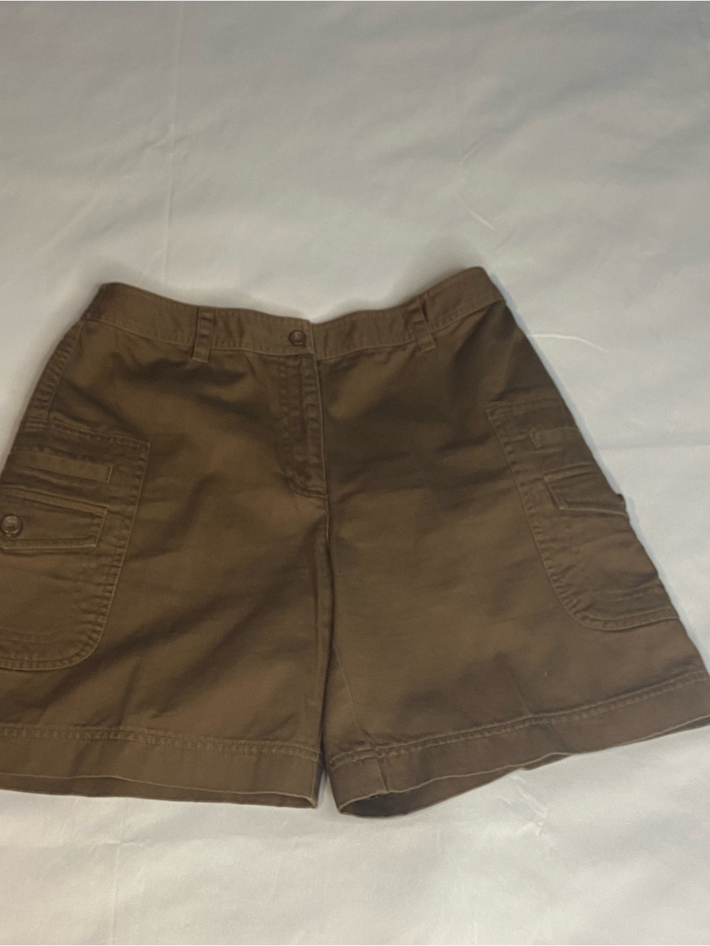 Rafaella Brown Cargo Shorts with Patch Pockets